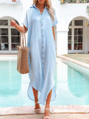Emo - White Solid Color Long Sun-proof Cardigan Cover Up