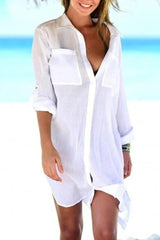 Emo - Navy Pocket Long Sleeve Cover Up