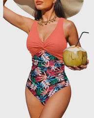 Emo - Women Tummy Control One Piece Swimsuit - Push Up Bathing Suit Full Coverage Slimming Swimwear