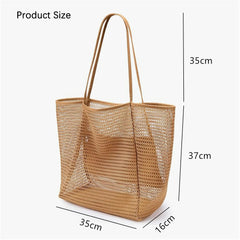 Emo - Women's Swimming Beach Bag Portable One Shoulder Storage Bag Crossbody Bag Versatile Mesh Bag