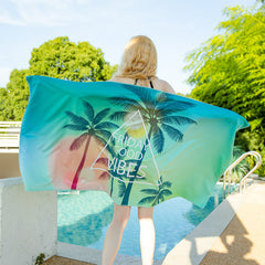 Emo - Double Sided Velvet Beach Towel For Seaside Swimming Quick Drying Bath Towel