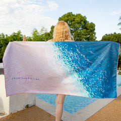 Emo - Double Sided Velvet Beach Towel For Seaside Swimming Quick Drying Bath Towel