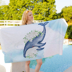 Emo - Double Sided Velvet Beach Towel For Seaside Swimming Quick Drying Bath Towel
