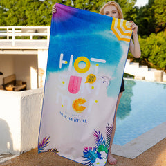 Emo - Double Sided Velvet Beach Towel For Seaside Swimming Quick Drying Bath Towel