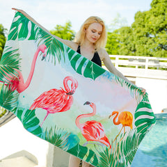 Emo - Double Sided Velvet Beach Towel For Seaside Swimming Quick Drying Bath Towel