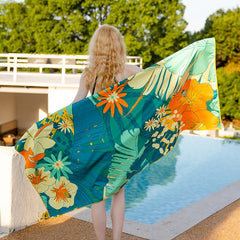 Emo - Double Sided Velvet Beach Towel For Seaside Swimming Quick Drying Bath Towel