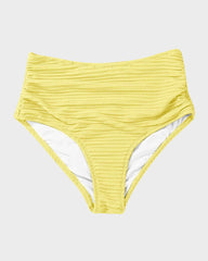 Emo - Textured Knot-Front High-Waisted Bikini Set