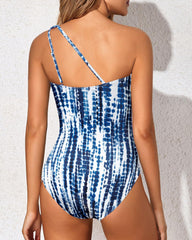 Emo - One Shoulder One Piece Swimsuit for Women Tummy Control Bathing Suits