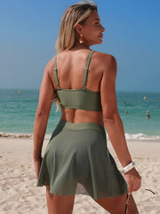 Emo - Women's High Waisted Bikini Set Gold Metal Two Piece Swimsuits Tummy Control Tie Knot 2026 Bathing Suits