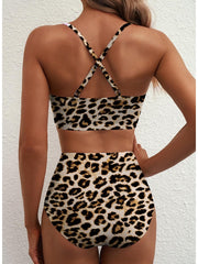 Emo - 2026 Summer Two Piece Bikini Set U-Wire Cutout High Waisted Swimsuit-Black