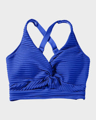 Emo - Textured Knot-Front High-Waisted Bikini Set