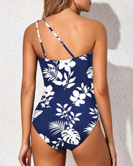 Emo - One Shoulder One Piece Swimsuit for Women Tummy Control Bathing Suits
