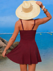 Emo - Women's New Mesh One Piece Swim Dress Swimsuit Tummy Control Bathing Suit