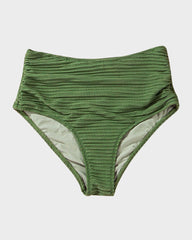 Emo - Textured Knot-Front High-Waisted Bikini Set
