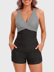 Women Tankini Swimsuits with Shorts Two Piece Tummy Control Bathing Suits