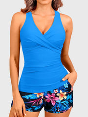 Women Tankini Swimsuits with Shorts Two Piece Tummy Control Bathing Suits
