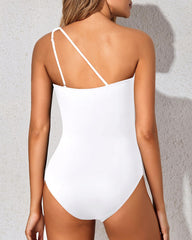 Emo - One Shoulder One Piece Swimsuit for Women Tummy Control Bathing Suits