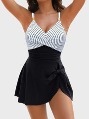 Emo - Knot Detail Skirted One-Piece Swimsuit