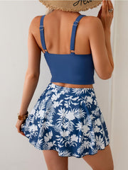 Emo - Tankini Swimsuit for Women Tummy Control Two Piece Bathing Suit High Waisted Tank Top with Swim Skirt