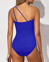 Emo - One Shoulder One Piece Swimsuit for Women Tummy Control Bathing Suits