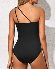 Emo - One Shoulder One Piece Swimsuit for Women Tummy Control Bathing Suits