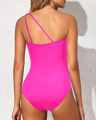 Emo - One Shoulder One Piece Swimsuit for Women Tummy Control Bathing Suits