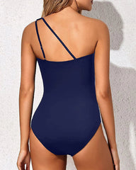 Emo - One Shoulder One Piece Swimsuit for Women Tummy Control Bathing Suits