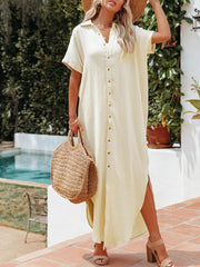 Emo - White Solid Color Long Sun-proof Cardigan Cover Up