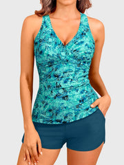 Women Tankini Swimsuits with Shorts Two Piece Tummy Control Bathing Suits