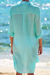 Emo - White Pocket Long Sleeve Cover Up