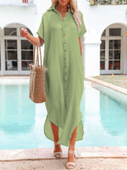 Emo - White Solid Color Long Sun-proof Cardigan Cover Up