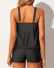 Emo - Tankini Swimsuits for Women 2 Piece Bathing Suits Tops with Boyshorts