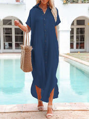 Emo - White Solid Color Long Sun-proof Cardigan Cover Up