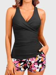 Women Tankini Swimsuits with Shorts Two Piece Tummy Control Bathing Suits