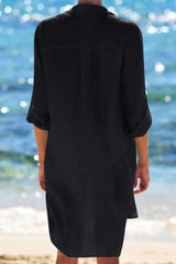 Emo - White Pocket Long Sleeve Cover Up