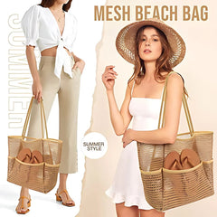 Emo - Women's Swimming Beach Bag Portable One Shoulder Storage Bag Crossbody Bag Versatile Mesh Bag